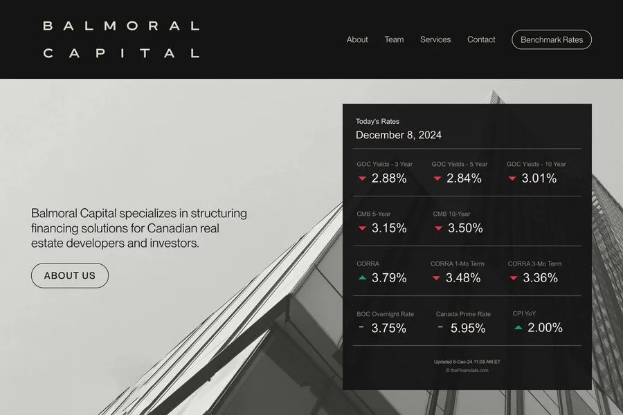 Balmoral Capital desktop mockup