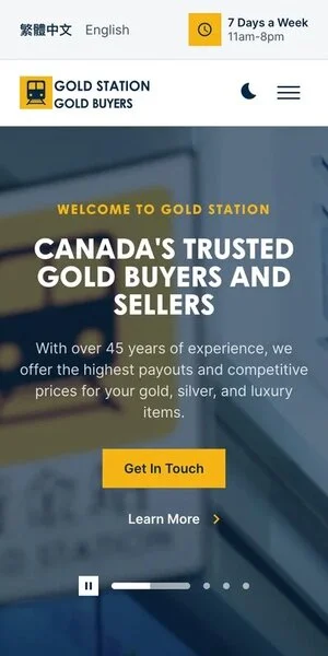 Gold Station mobile mockup